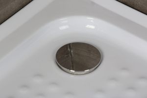 Поддон Erlit Comfort ER100V низкий пятиугольный 100 ABS в сборе