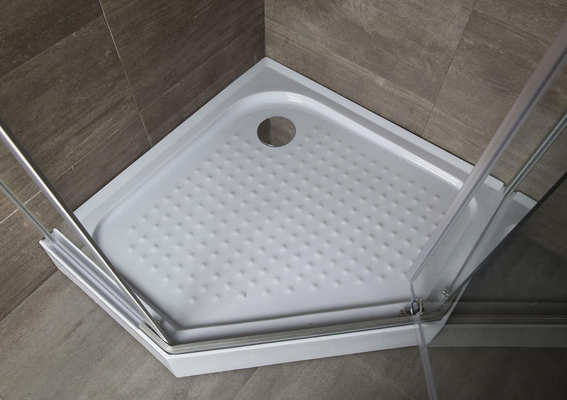 Поддон Erlit Comfort ER100V низкий пятиугольный 100 ABS в сборе