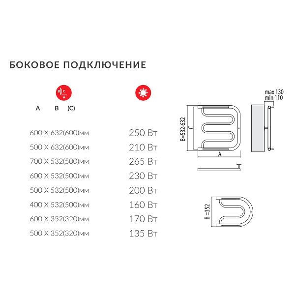 Полотенцесушитель водяной Terminus Фокстрот 500x700