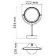 Wasserkraft K-1005 Зеркало с LED-подсветкой двухстороннее стандартное и с 3-х кратным увеличением