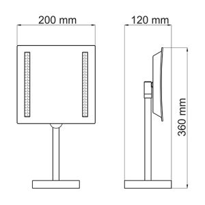 Wasserkraft K-1007 Зеркало с LED-подсветкой 3-х кратным увеличением