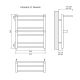 Полотенцесушитель электрический Lemark Pramen П7 LM33607E 500x600, левый/правый