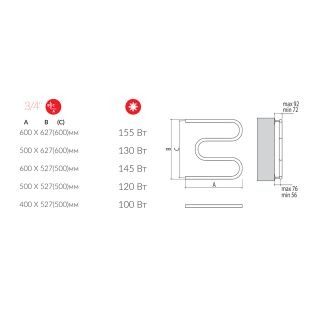 Полотенцесушитель водяной Terminus М-образный 25 (3/4") 600x600 Полотенцесушитель водяной Terminus М-образный 25 (3/4") 600x600