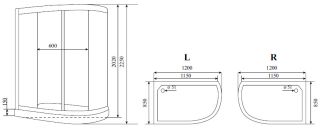 Timo Standart T-1102 R душевая кабина (120*85*220)