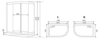 Timo Lux T-7702 R душевая кабина (120*85*225) Timo Lux T-7702 R душевая кабина (120*85*225)