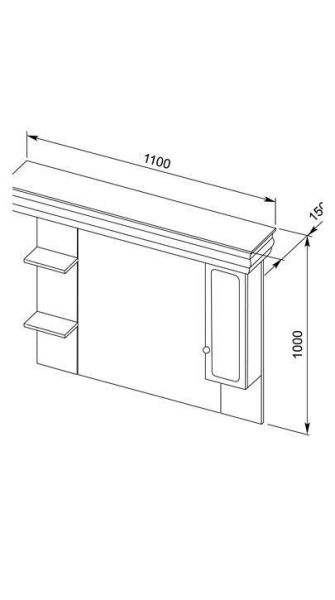 Зеркало-шкаф Aquanet Греция 110 белый
