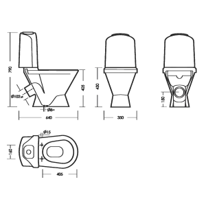 Унитаз  Sanita luxe Classic Comfort  WC.CC/Classic/2-DM/WHT.G/S1 белый
