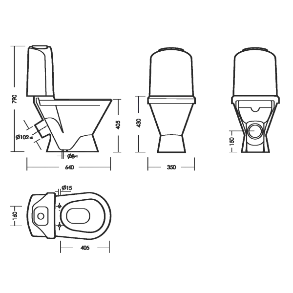 Унитаз  Sanita luxe Classic Comfort  WC.CC/Classic/2-DM/WHT.G/S1 белый