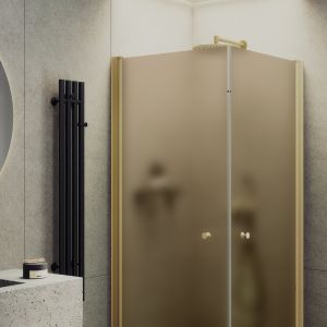 Душевой уголок MaybahGlass MGY-1298-3 80x80см золото