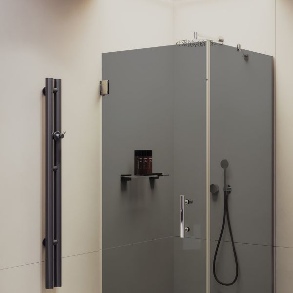 Душевой уголок MaybahGlass MGY-1308-4 90x90см хром/графит