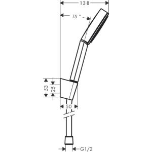 Душевая набор Hansgrohe Pulsify Relaxation 105 3 jet 24303670 с держателем и шлангом