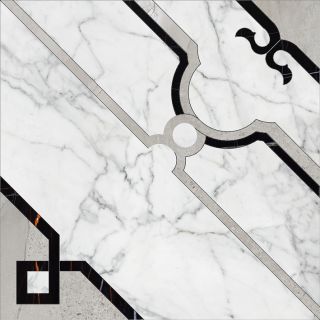 Керамогранит Kerranova Марбл Тренд K-1000/MR/d01-cut/ Carrara, х9999215598, 60х60, белый