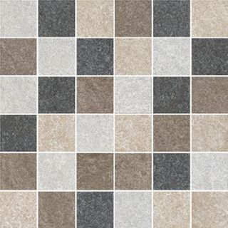 Керамогранит Vitra Наполи Мозаика Микс K946600R, БП000014845, 30х30, бежевый, коричневый, серый, черный