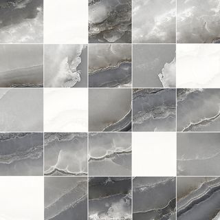 Керамогранит Laparet Мания Декор мозаичный MM34102, х9999281805, 25х25, белый, серый
