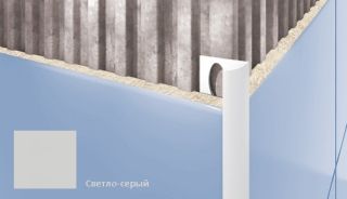 Профиль для плитки Cezar внешний 7мм, х9999035785, светло-серый