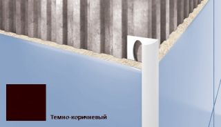 Профиль для плитки Cezar внешний 9мм тёмно, х9999035750, коричневый