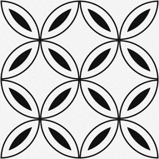 Керамогранит Cersanit Стрим лепестки, (C-SM4A055D), х9999278162, 29,8х29,8, белый