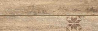 Керамогранит Cersanit Ornamentwood глаз, декорированный, (C-OW4M013D), х9999219747, 18,5х59,8, бежевый