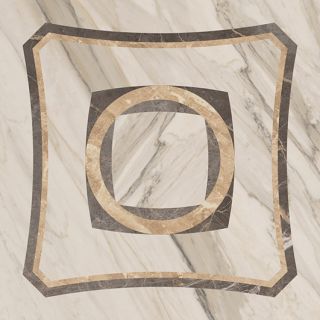 Керамогранит Coliseumgres Портофино вст. интарсио, х9999211002, 45х45, белый