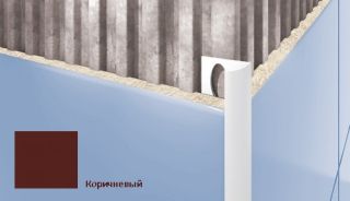 Профиль для плитки Cezar внешний 7мм, х9999035787, коричневый