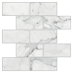 Керамогранит Kerranova Марбл Тренд Мозаика K-1000/MR/m13/ Carrara, х9999128372, 30,7х30,7, белый