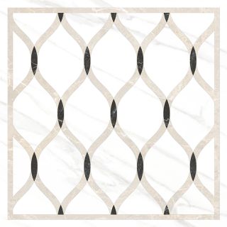 Керамогранит Vitra Marmori Декор Wavy K945336LPR, БП000015107, 60х60, белый