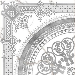 Керамогранит Grasaro Classic Marble Декор G-270/G/d02/, х9999071018, 40х40, белый