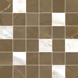 Керамогранит Laparet Лима Мозаика коричневая, х9999281543, 30х30, бежевый, коричневый