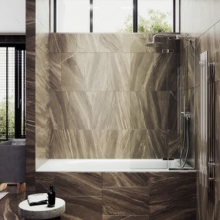 Шторка на ванну MaybahGlass MGV-915-4 99см хром глянцевый Шторка на ванну MaybahGlass MGV-915-4 99см хром глянцевый