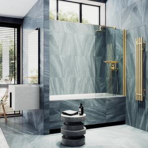 Шторка на ванну MaybahGlass MGV-776-3 60см золото