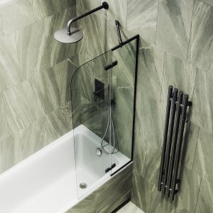 Шторка на ванну MaybahGlass MGV-656-6 70см чёрный