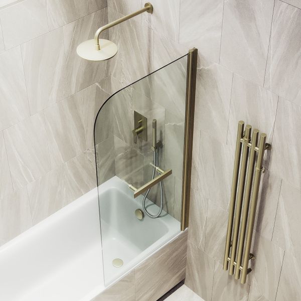 Шторка на ванну MaybahGlass MGV-776-2 60см бронза