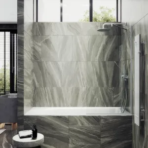Шторка на ванну MaybahGlass MGV-131-1у 34см белый