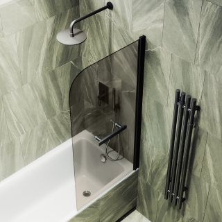 Шторка на ванну MaybahGlass MGV-777-6 60см чёрный