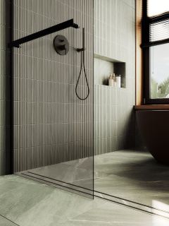 Душевая перегородка MaybahGlass MGD-727-6ш 79см чёрный Душевая перегородка MaybahGlass MGD-727-6ш 79см чёрный