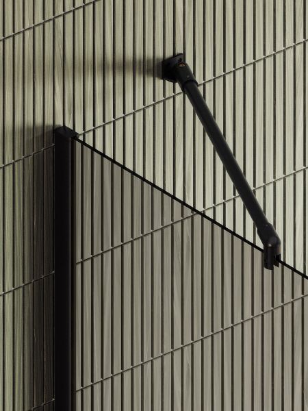 Душевая перегородка MaybahGlass MGD-727-6ш 79см чёрный