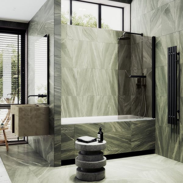 Шторка на ванну MaybahGlass MGV-783-6 70см чёрный