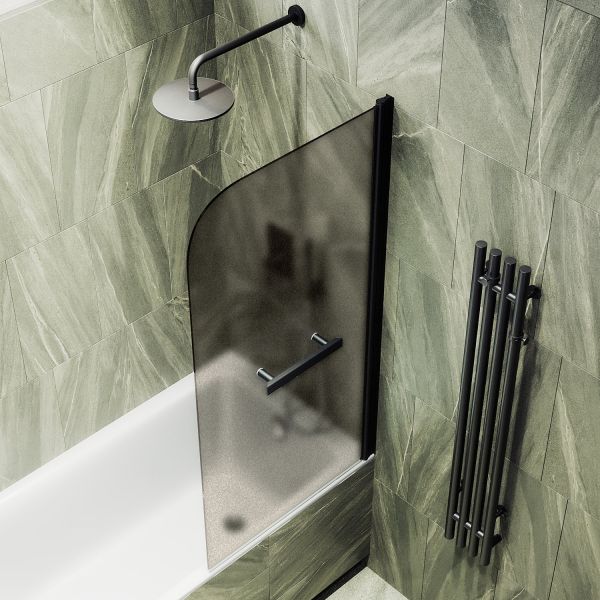 Шторка на ванну MaybahGlass MGV-772-6 50см чёрный