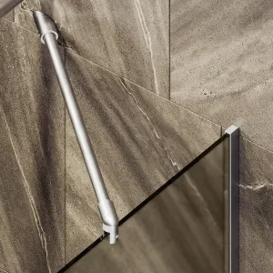 Шторка на ванну MaybahGlass MGV-76-5у 80см хром матовый