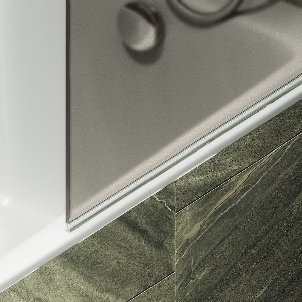 Шторка на ванну MaybahGlass MGV-790-6 80см чёрный