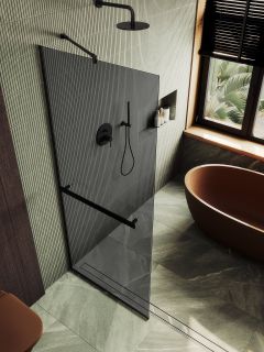 Душевая перегородка MaybahGlass MGD-729-6у 79см чёрный Душевая перегородка MaybahGlass MGD-729-6у 79см чёрный