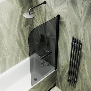 Шторка на ванну MaybahGlass MGV-779-6 60см чёрный