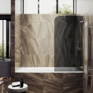 Шторка на ванну MaybahGlass MGV-654-4 70см хром глянцевый Шторка на ванну MaybahGlass MGV-654-4 70см хром глянцевый