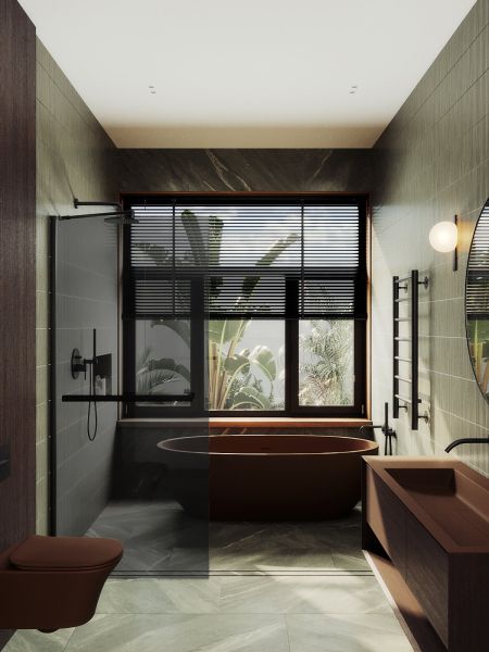 Душевая перегородка MaybahGlass MGD-729-6ш 79см чёрный