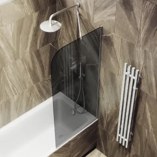 Шторка на ванну MaybahGlass MGV-80-5у 60см хром матовый Шторка на ванну MaybahGlass MGV-80-5у 60см хром матовый