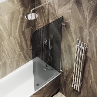 Шторка на ванну MaybahGlass MGV-654-4 70см хром глянцевый Шторка на ванну MaybahGlass MGV-654-4 70см хром глянцевый