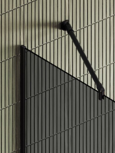 Душевая перегородка MaybahGlass MGD-729-6у 79см чёрный