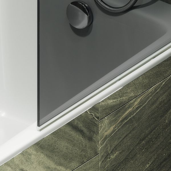 Шторка на ванну MaybahGlass MGV-791-6 80см чёрный