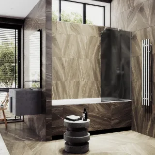 Шторка на ванну MaybahGlass MGV-153-5у 74см хром матовый Шторка на ванну MaybahGlass MGV-153-5у 74см хром матовый