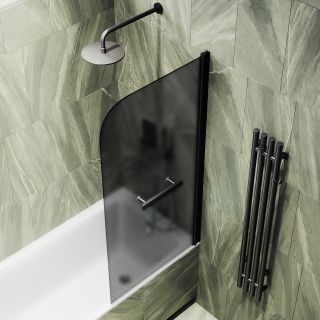 Шторка на ванну MaybahGlass MGV-774-6 50см чёрный